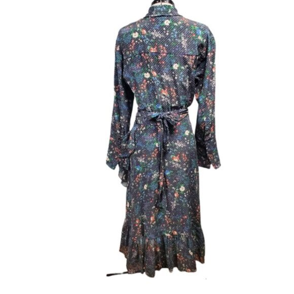 Marissa Webb Silk Floral Scarlet Print Dress sz L - Picture 3 of 15